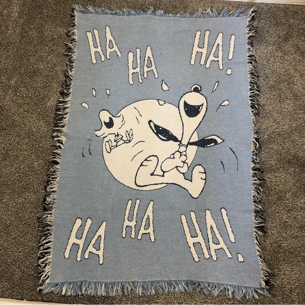 Vintage Snoopy and Woodstock Throw Blanket